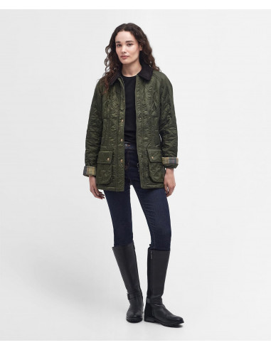 Barbour Beadnel Polarquilt Olive