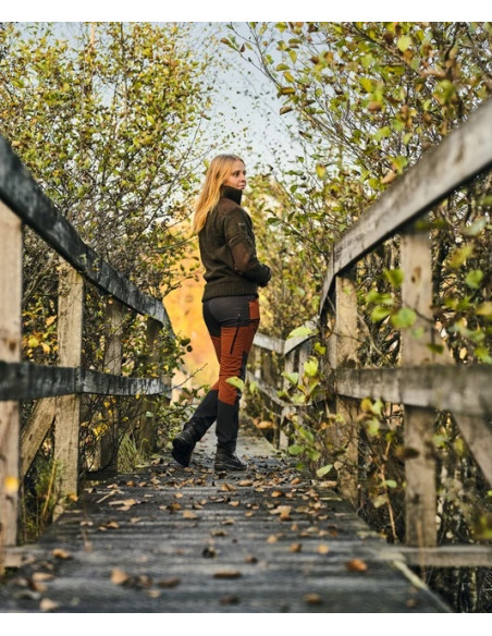 Pinewood Tröja Stickad Hurricane Damtröja Dark Green -Holmgrens Jakt och Fritid