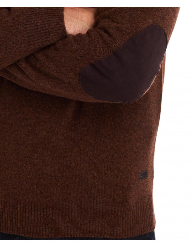 Barbour Stickad tröja Herr Ess Patch Crew Bracken Holmgrens Jakt & Fritid