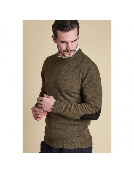 Barbour Herrtröja Ess Patch Crew Willow Green Holmgrens Jakt & Fritid