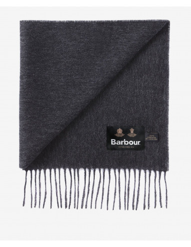 Barbour Plain Lambswool Halsduk Scarf Charcoal Grey | Holmgrens Jakt och Fritid