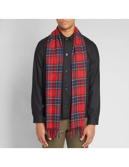Barbour Halsduk Lambswool Red Tartan Rutig | Holmgrens Jakt och Fritid