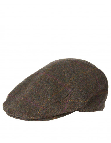 Barbour Crieff M:s Flat Cap Olive/Purple/Yellow