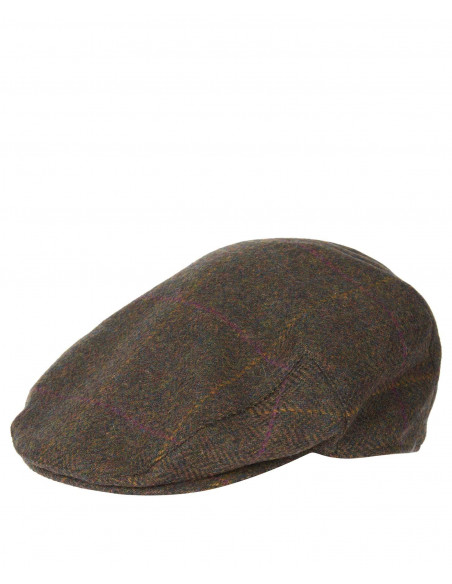 Barbour Crieff Mens Flat Cap Olive/Purple/Yellow Holmgrens Jakt och Fritid