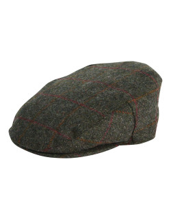 Barbour Keps Crieff Mens Flat Cap Olive/Red Holmgrens Jakt och Fritid