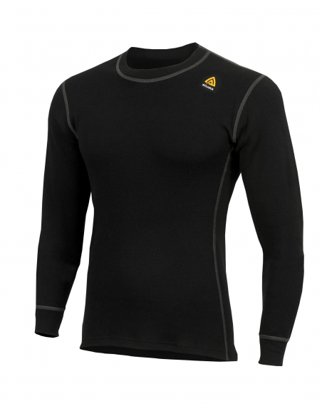 Aclima WarmWool Underställ Ull Crewneck Herr Svart | Holmgrens Jakt och Fritid