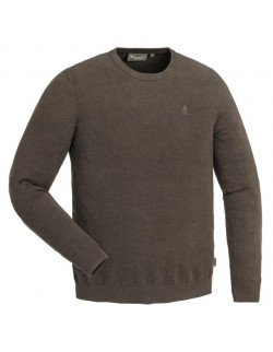 Pinewood Tröja Värnamo Crewneck Brown Melange -Holmgrens Jakt och Fritid