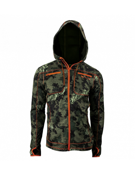 Haunter Thon Softshell Hoodie Orange/Fade Grön Jacka - Holmgrens Jakt och Fritid
