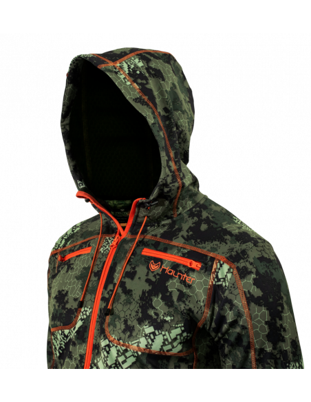 Haunter Hoodie Softshell Orange/Fade Grön Jacka - Holmgrens Jakt och Fritid