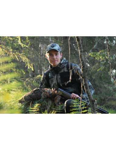 Hoodie Haunter Softshell Black/Fade Grön Camo Jacka - Holmgrens Jakt och Fritid