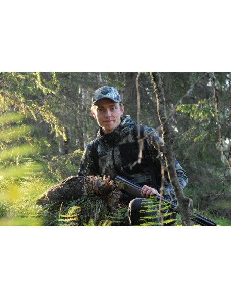 Hoodie Haunter Softshell Black/Fade Grön Camo Jacka - Holmgrens Jakt och Fritid