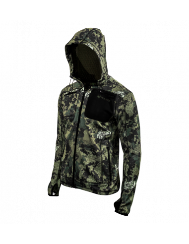Haunter Thon Softshell Hoodie Black/Fade Green Jacket - Holmgrens Jakt och Fritid