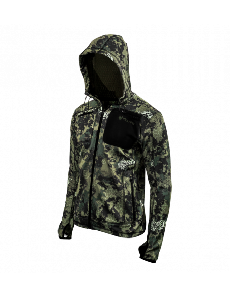 Haunter Thon Softshell Hoodie Black/Fade Green Jacket - Holmgrens Jakt och Fritid