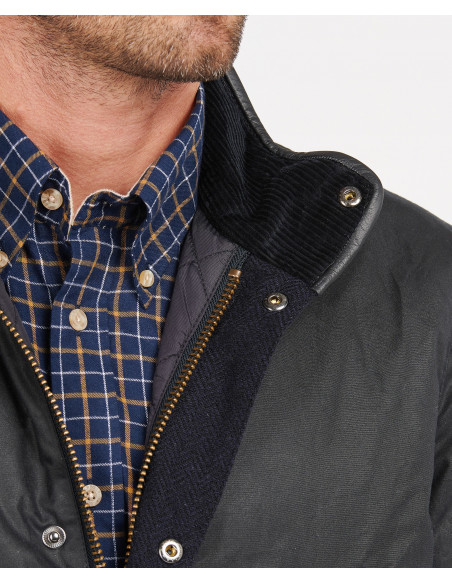 Barbour Hereford Herr vaxad Jacka Navy