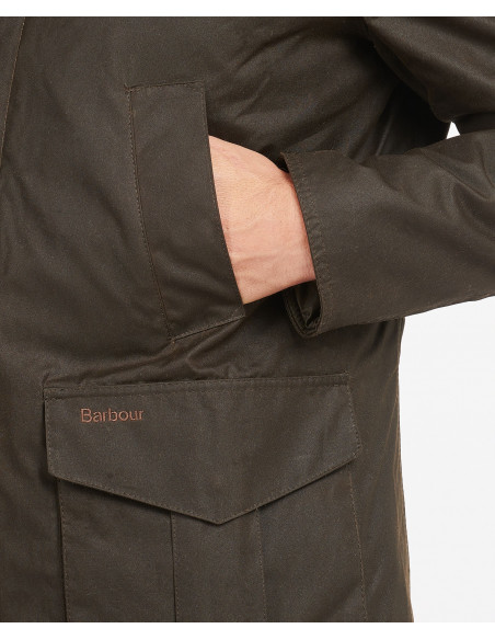 Barbour vaxad jacka Hereford Olive Holmgrens Jakt och Fritid