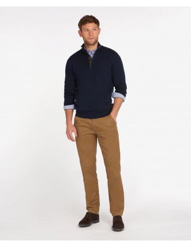 Barbour Cotton Half Zip Sweater Navy - Holmgrens Jakt & Fritid
