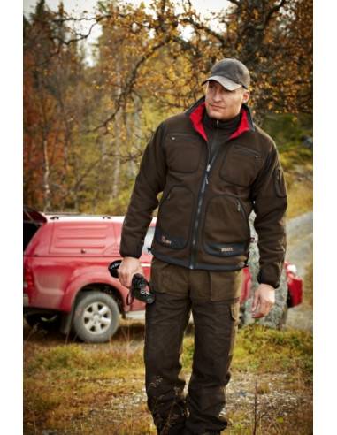 Windstopper Härkila Kamko Vändbar Jacka Brown/Red | Holmgrens Jakt och Fritid