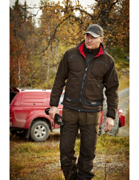 Windstopper Härkila Kamko Vändbar Jacka Brown/Red | Holmgrens Jakt och Fritid