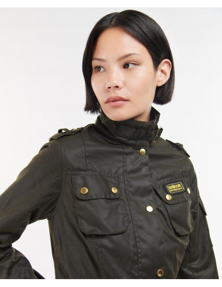 Barbour International Ladies Wax Jacket Olive - Holmgrens Jakt & Fritid