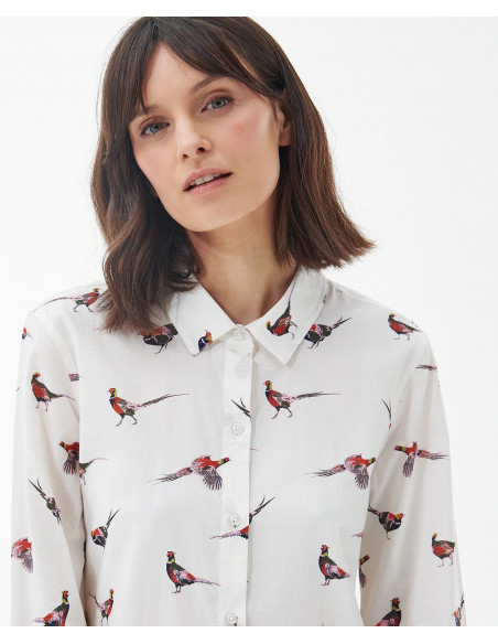 Barbour Safari Shirt Off-white Pheasant