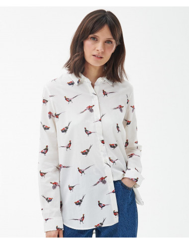 Barbour Safari Shirt Off-white Pheasant