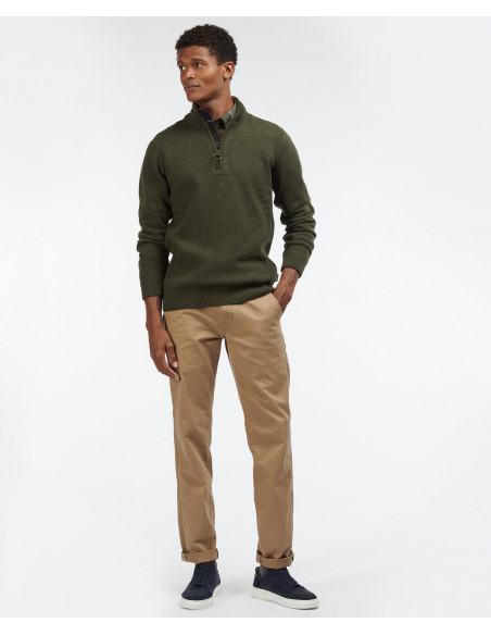 Barbour Holden Half Zip Olive Marl - Holmgrens Jakt & Fritid