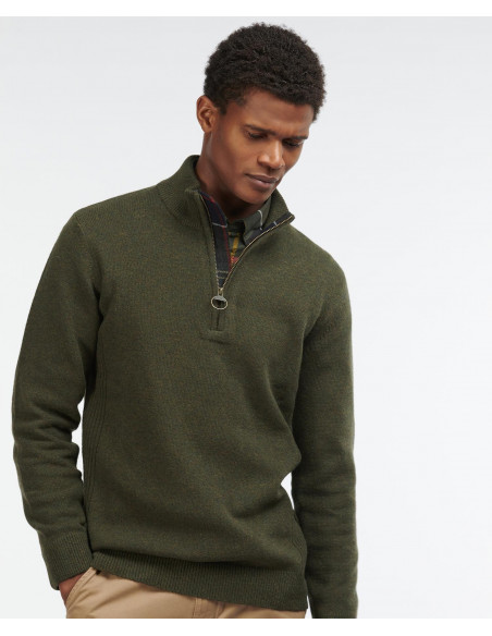 Barbour Holden Half Zip Olive Marl - Holmgrens Jakt & Fritid