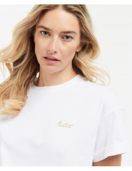 Barbour Alonso Tee White | Holmgrens Jakt & Fritid