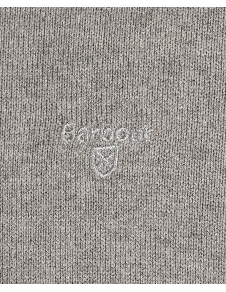 Barbour Cotton Half Zip Grey Marl