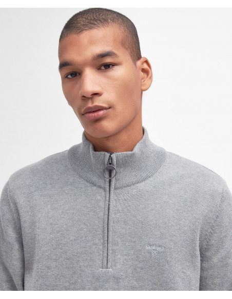 Barbour Cotton Half Zip Grey Marl | Holmgrens Jakt & Fritid