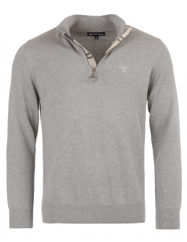Barbour Cotton Half Zip Grey Marl | Holmgrens Jakt & Fritid