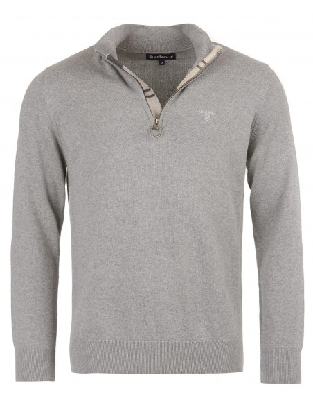 Barbour Cotton Half Zip Grey Marl | Holmgrens Jakt & Fritid