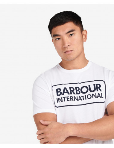 Barbour Essential Large Logo T-shirt White | Holmgrens Jakt & Fritid