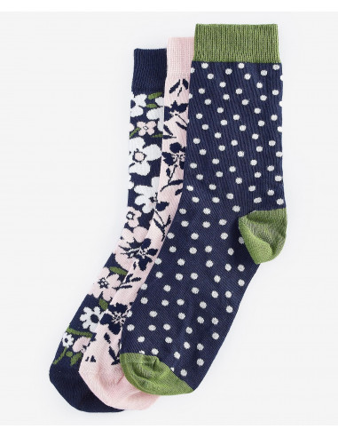 Barbour Floral Sock Navy Onesize | Holmgrens Jakt & Fritid