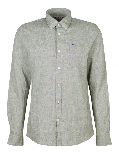 Barbour Nelson Tailored Fit Shirt Olive | Holmgrens jakt & Fritid