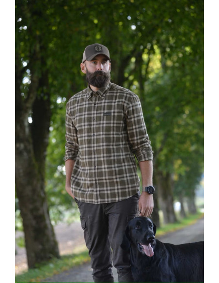 Chevalier Teal Light Flannel Men Shirt Olive - Holmgrens Jakt & Fritid