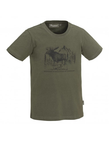 Pinewood Moose Junior T-Shirt Green | Holmgrens Jakt och Fritid