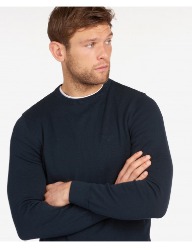 Barbour Pima Cotton Crew Neck Navy | Holmgrens Jakt & Fritid