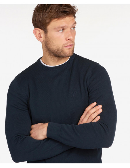 Barbour Pima Cotton Crew Neck Navy | Holmgrens Jakt & Fritid