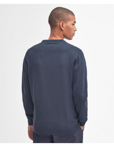 Barbour Pima Cotton Crew Neck Navy