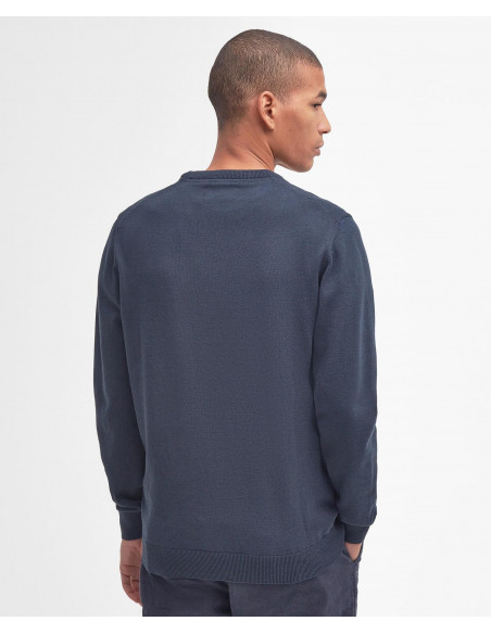 Barbour Pima Cotton Crew Neck Navy