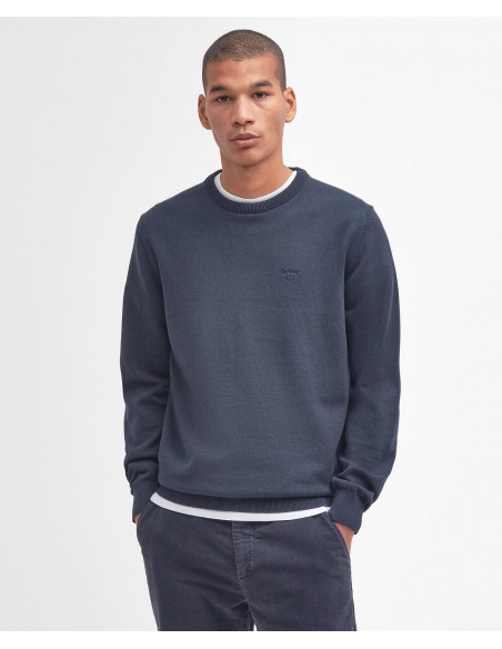 Barbour Pima Cotton Crew Neck Navy | Holmgrens Jakt & Fritid