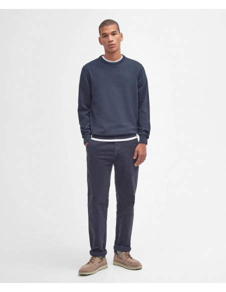 Barbour Pima Cotton Crew Neck Navy