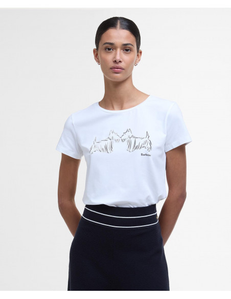 Barbour Highlands T-shirt White | Holmgrens Jakt & Fritid