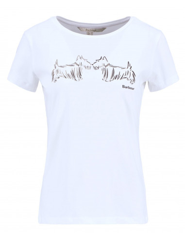 Barbour Highlands T-shirt White | Holmgrens Jakt & Fritid