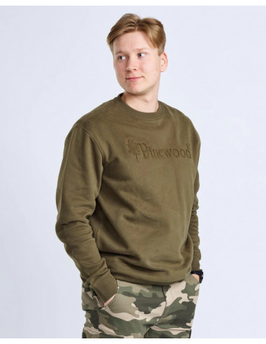 Pinewood Vänamo PW Logo Sweater Green | Holmgrens Jakt & Fritid