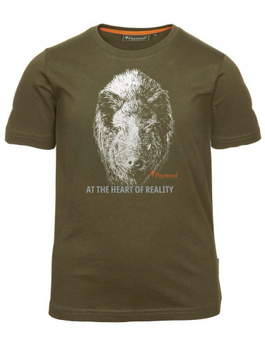 Pinewood Wild Boar T-shirt Barn Olive