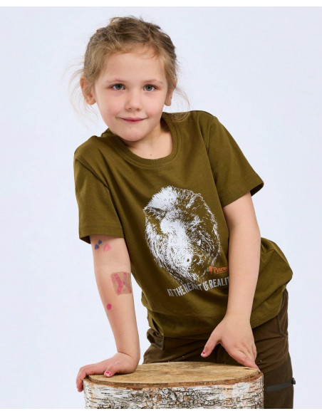 Pinewood Wild Boar T-shirt Barn Olive