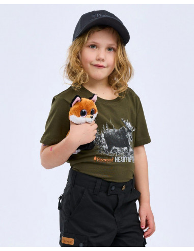 Pinewood Moose T-shirt Barn Green