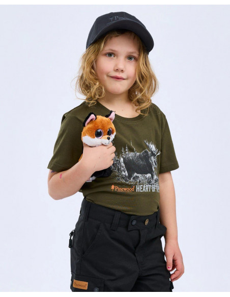 Pinewood Moose T-shirt Barn Green